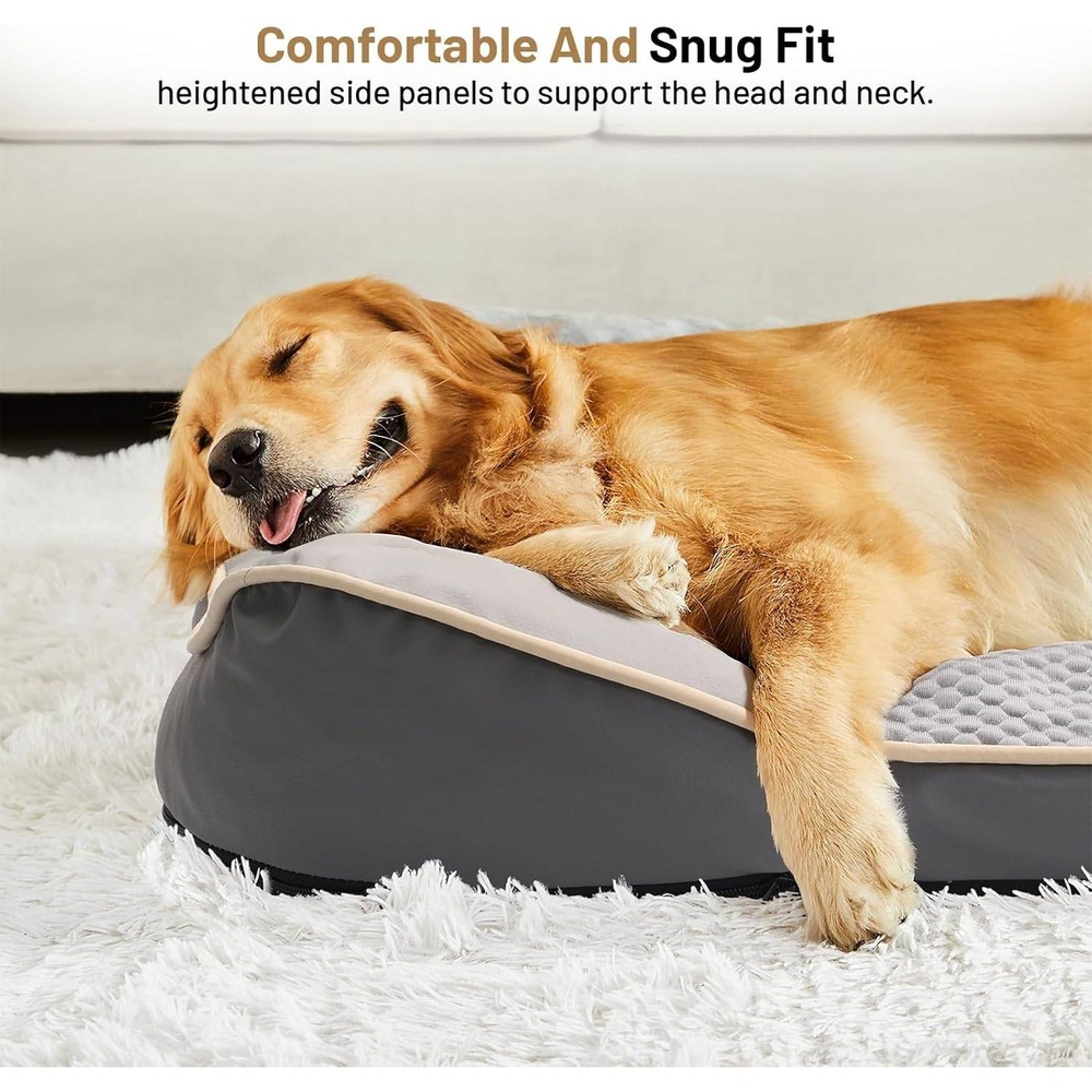 Premium Orthopedic Dog Bed Bolster Design Waterproof Washable- Size (24" x 29") - Picture 3 of 7